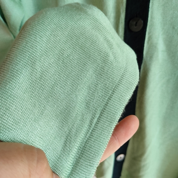 Mint and Navy Escalier Cardigan - Picture 16 of 17